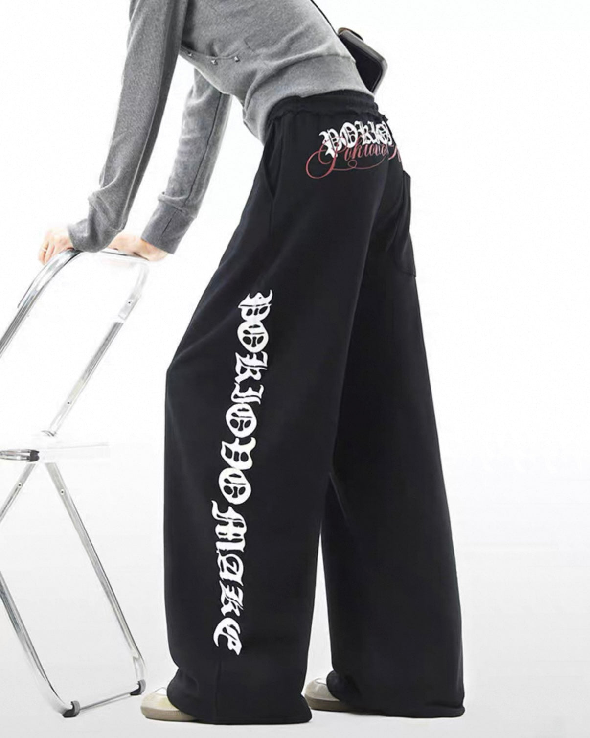 サイドロゴ ワイドスウェットパンツ SS-000675