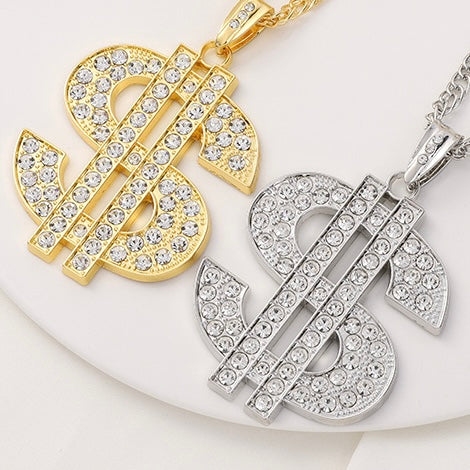【2color】ドルマークネックレス ゴールド シルバー メンズ ストリート系 SS-000317
