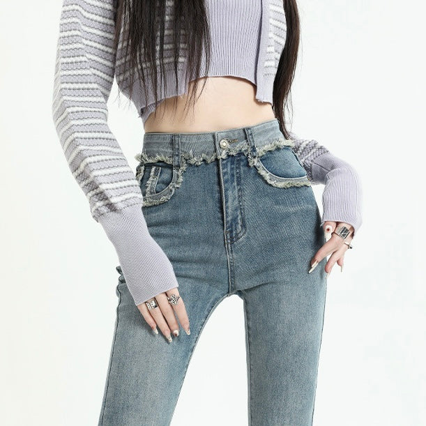 フリンジフレアデニムパンツ SS-000636