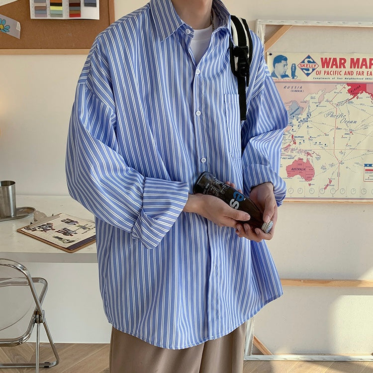 【3color】着回し抜群ワイドストライプシャツ SS-000121