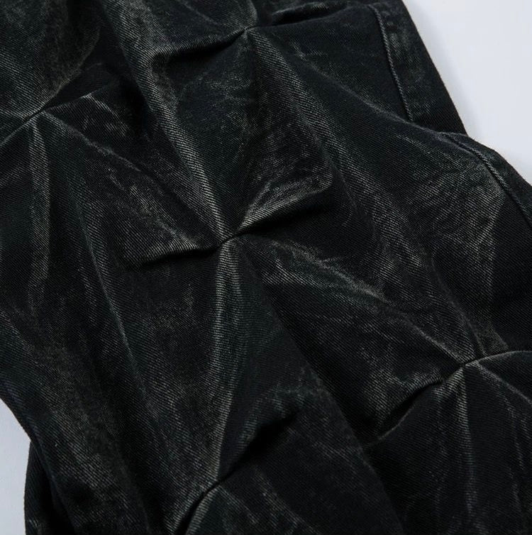 立体デザイン ワイドデニムパンツ 
SS-000699