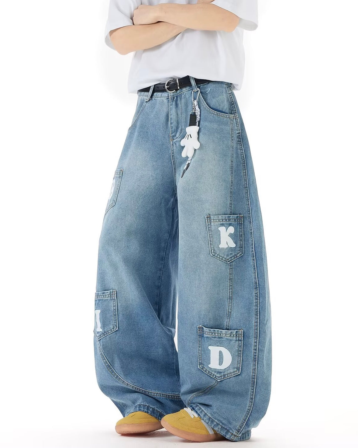 ポケットロゴワイドデニムパンツ SS-000711