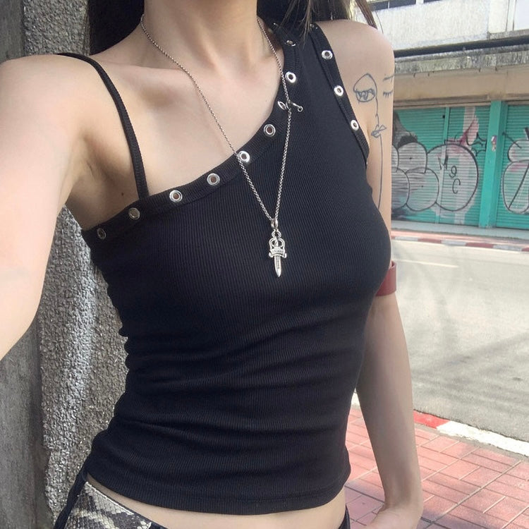 セクシー アシンメトリー ワンショルダータンクトップ SS-000351