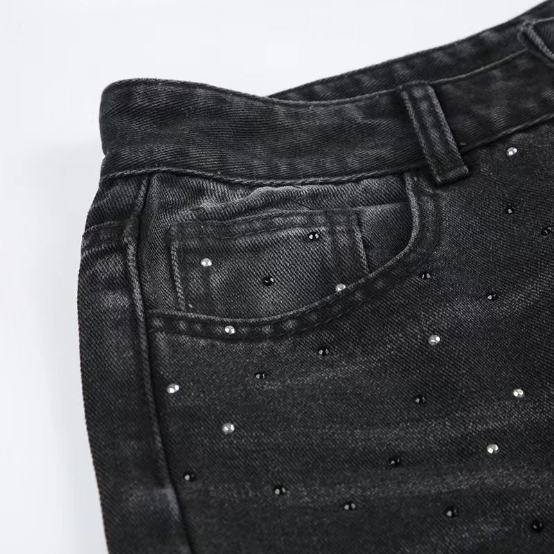 ストーンブラックデニムパンツ SS-000638