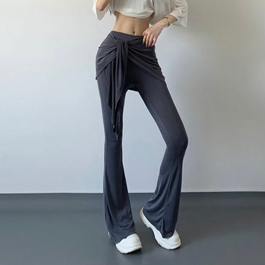 ドレープ巻きスカート風 フレアパンツ SS-000372