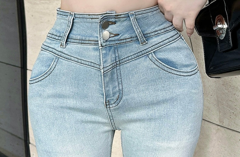 【骨盤パッド入り】MOMO DENIM  美脚フレアデニム SS-000654