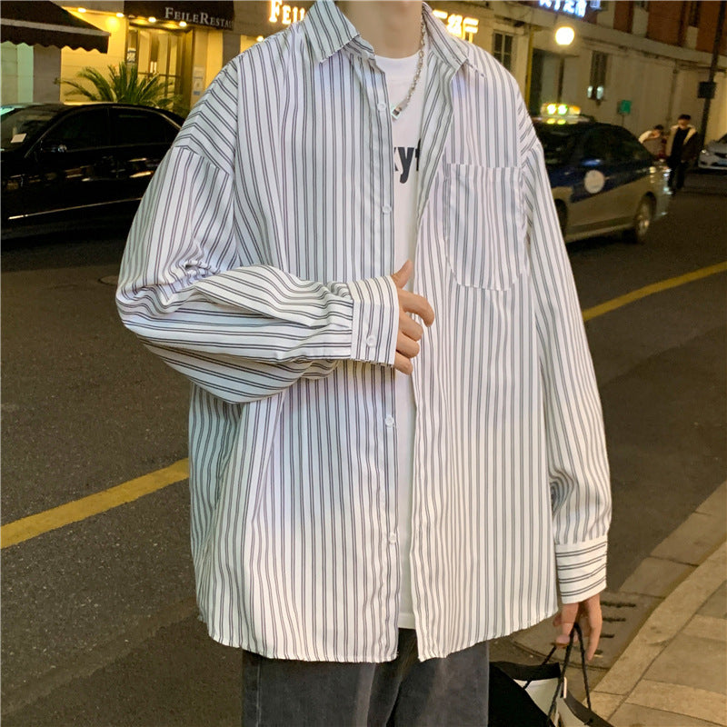 【3color】着回し抜群ワイドストライプシャツ SS-000121