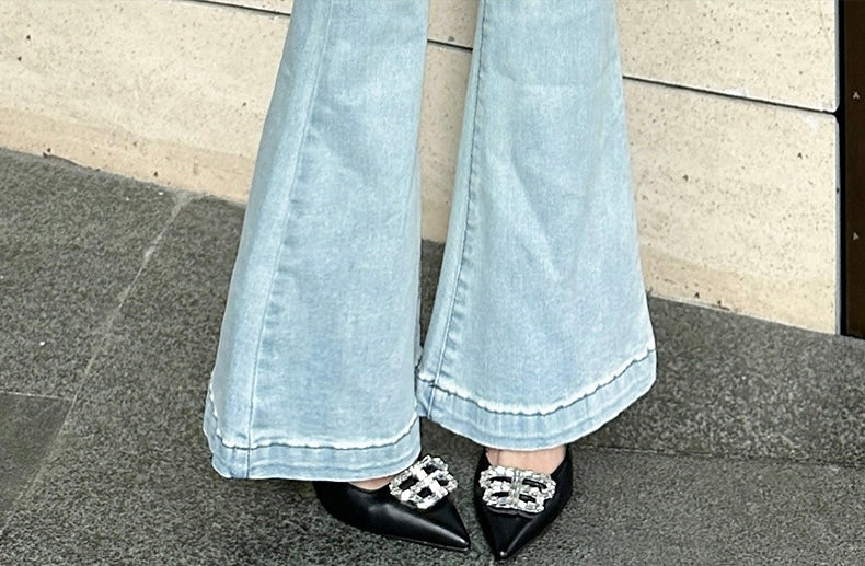 【骨盤パッド入り】MOMO DENIM  美脚フレアデニム SS-000654