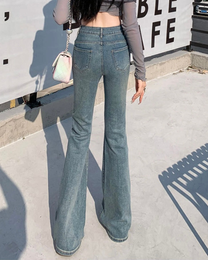 ラインストーンフレアデニム SS-000562