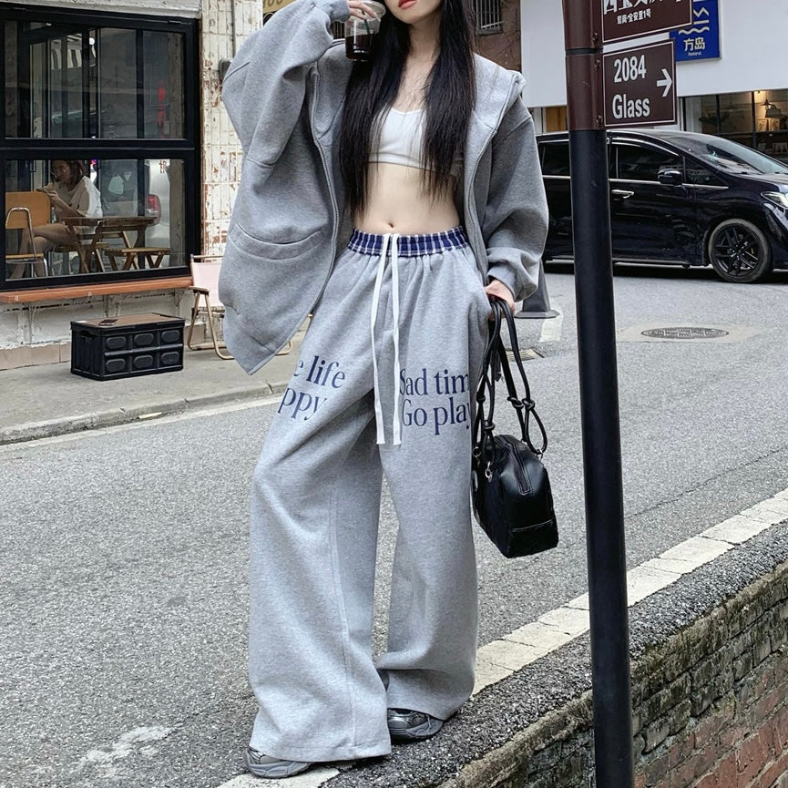 セットアップ オーバーサイズ グレー スウェット SS-000586