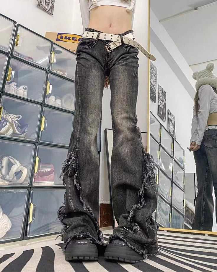 ダメージフレアデニムパンツ 
SS-000635