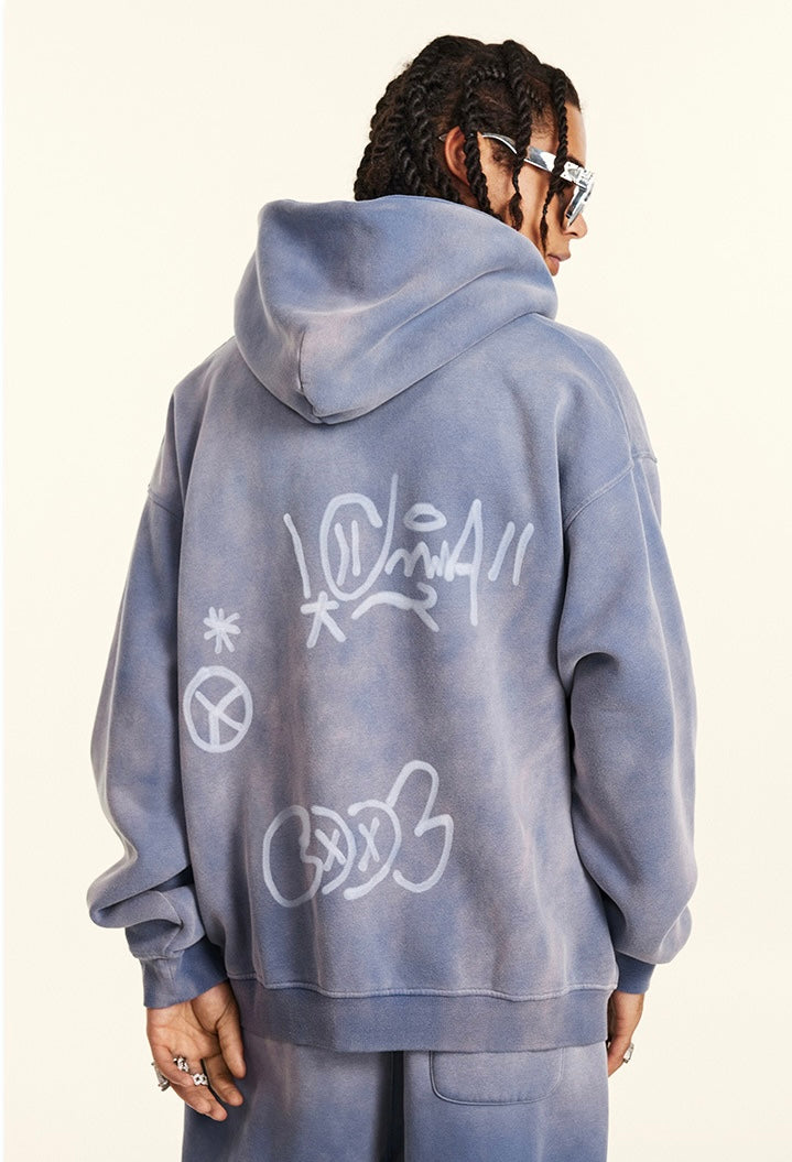 グラフィティアート風ジップパーカー SS-000731