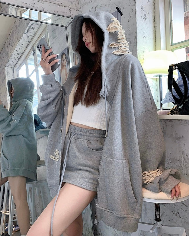 ダメージ加工スウェットセットアップSS-000665