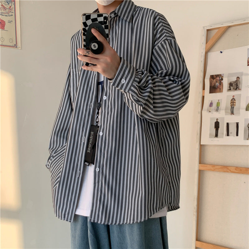 【3color】着回し抜群ワイドストライプシャツ SS-000121