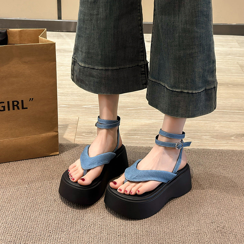 【3color】厚底トングストラップサンダル SS-000114