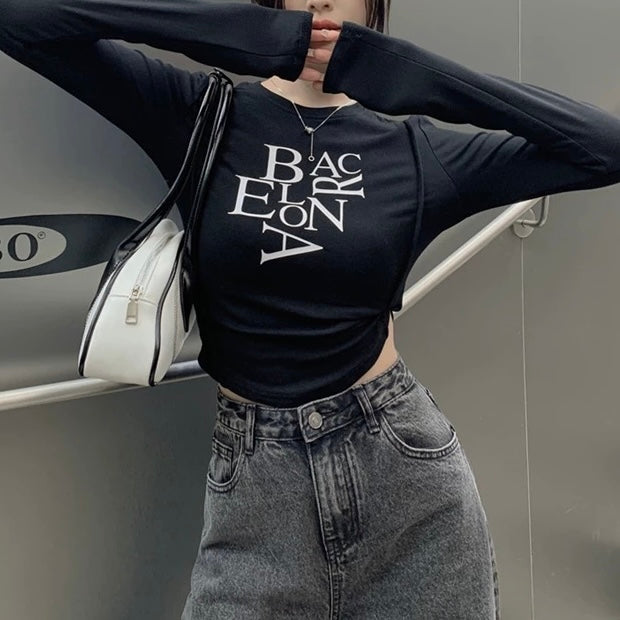 ロゴプリント入りロングTシャツ SS-000631