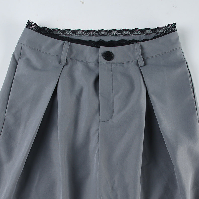 タックワイドスラックスパンツ ゆるっとお洒落な抜け感パンツ SS-000293