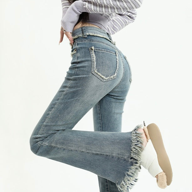 フリンジフレアデニムパンツ SS-000636