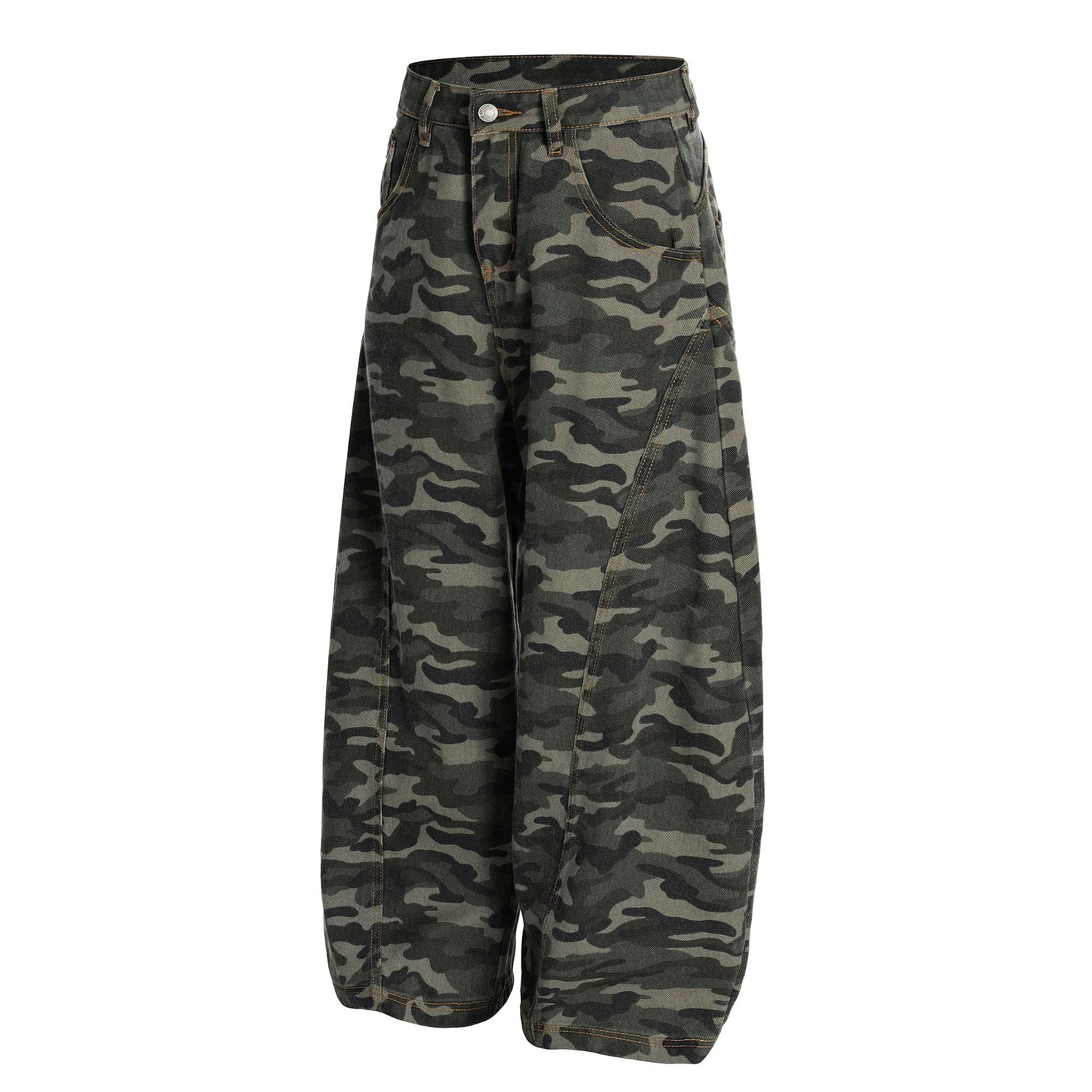 カモフラージュ ワイドパンツ メンズ レディース ユニセックス SS-000320
